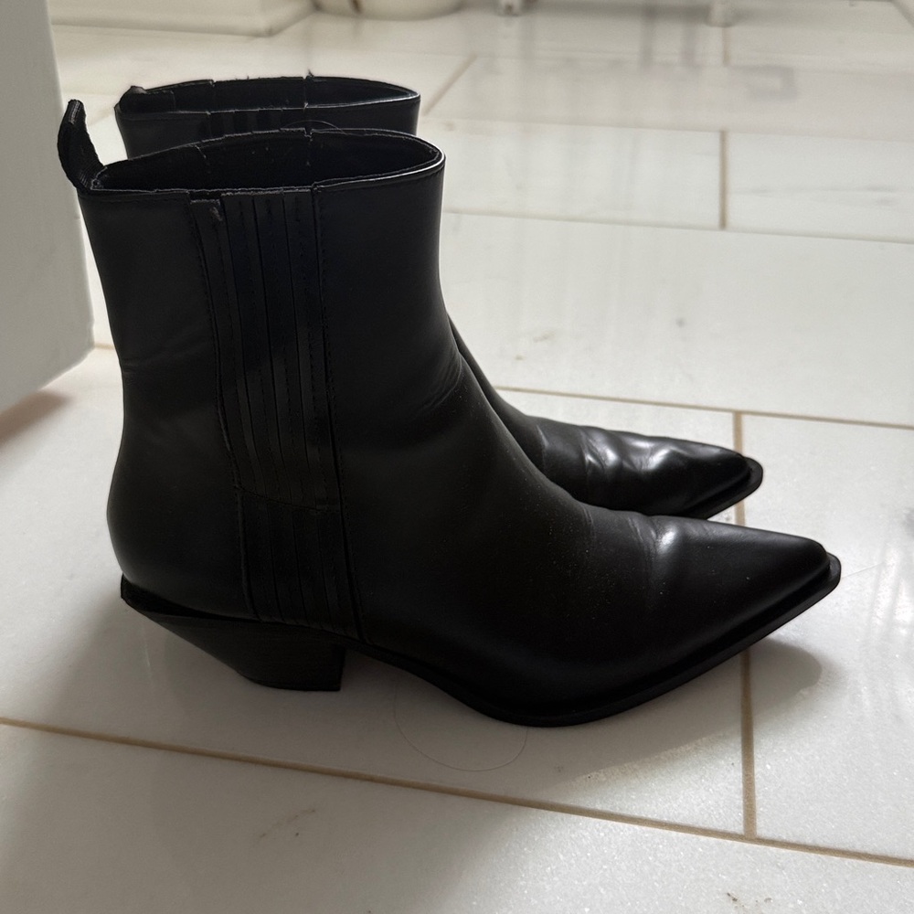 Zara Sleek Black Ankle Boots